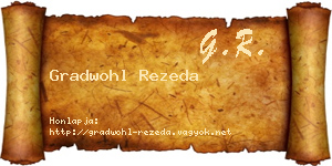 Gradwohl Rezeda névjegykártya